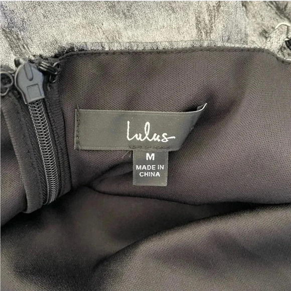 Lulus gunmetal ruffle open slit maxi dress - Picture 4 of 8